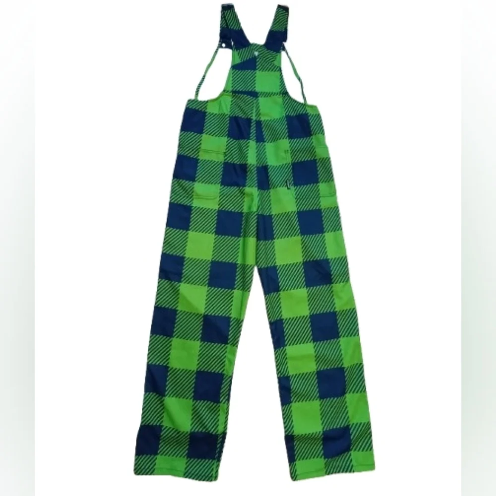 FOCO Seattle Seahawks plaid bib overalls Size: L - Picture 4 of 12